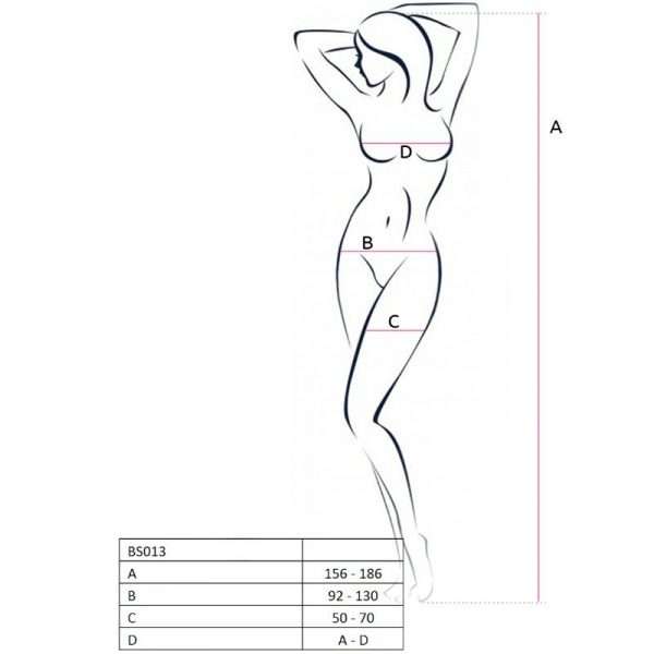 Bodystocking Passion Woman BS013 Stile Reggicalze Rosso Taglia Unica