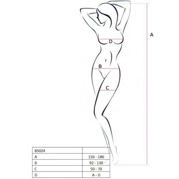 Catsuit Passion Woman BS024 Corpetto e Calze Bianco Taglia Unica 2