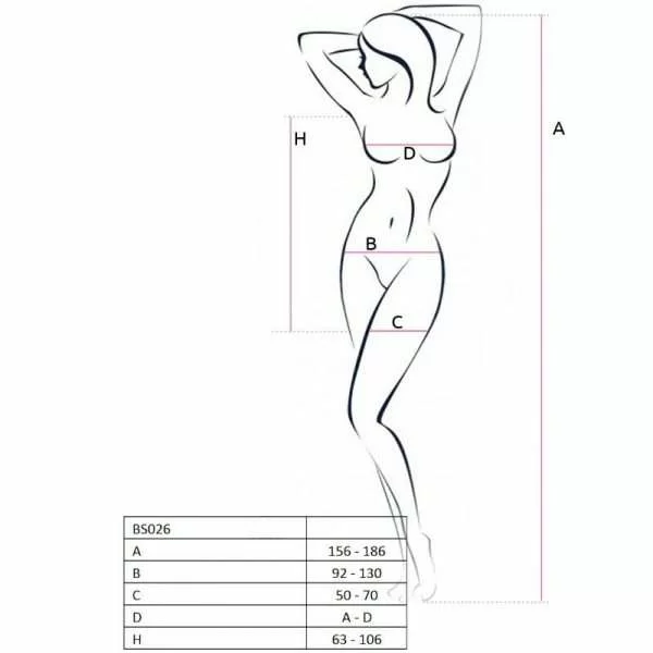 Vestito Sexy Passion Woman BS026 con Rete sul Fianco Nero Taglia Unica 2