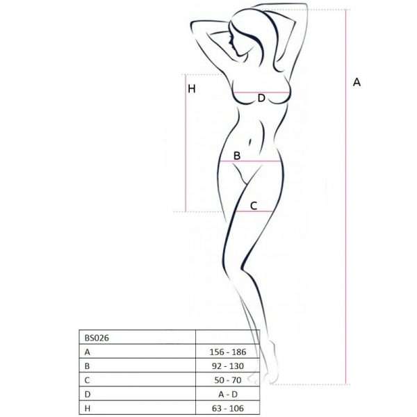 Vestito Sexy Passion Woman BS026 con Rete sul Fianco Bianco Taglia Unica