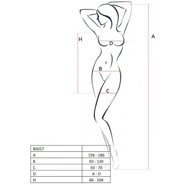 Abito Sexy Passion Woman BS027 a Rete Rosso Taglia Unica