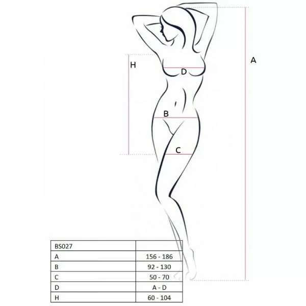 Abito Sexy Passion Woman BS027 a Rete Rosso Taglia Unica 2