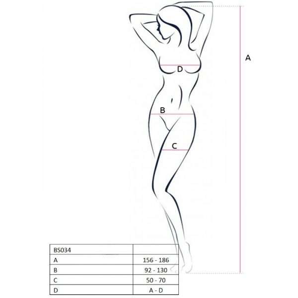 Catsuit Passion Woman BS034 Body e Calze Nero Taglia Unica