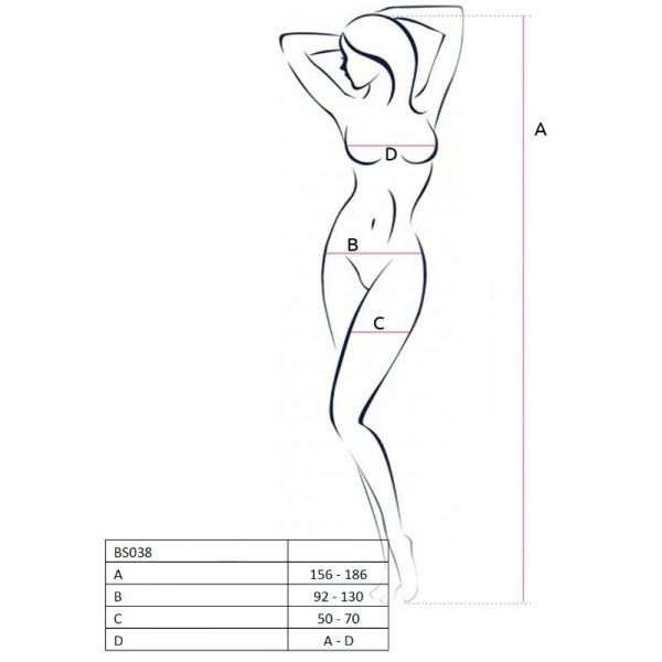 Catsuit Sexy Passion Woman BS038 Con Spalline Nero Taglia Unica