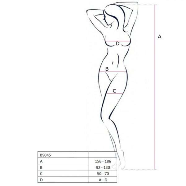 Bodystocking Passion Woman BS045 con Apertura sul Cavallo Nero