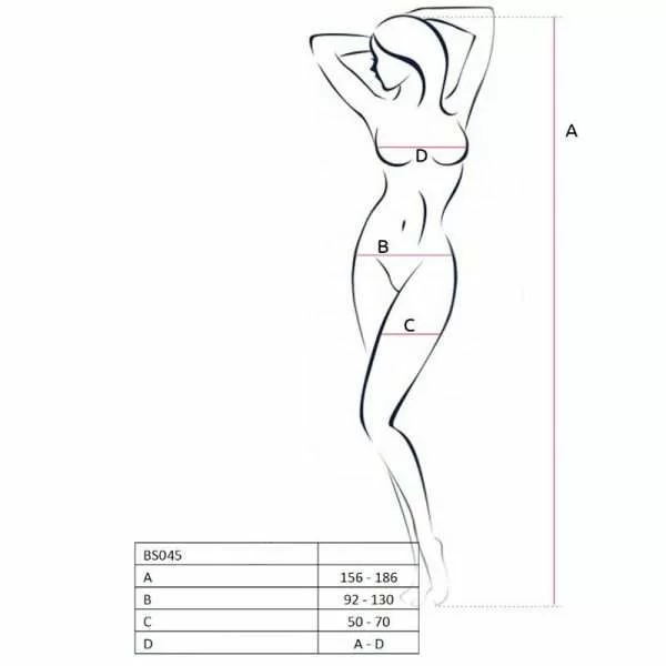 Bodystocking Passion Woman BS045 con Apertura sul Cavallo Bianco 2