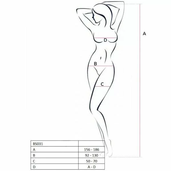 Catsuit Passion Woman BS031 con Ricami Floreali Rosso Taglia Unica 4