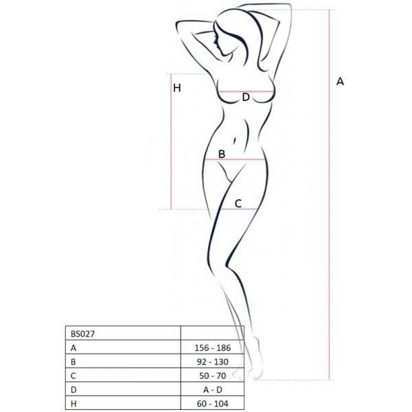 Abito Sexy Passion Woman BS027 a Rete Nero Taglia Unica