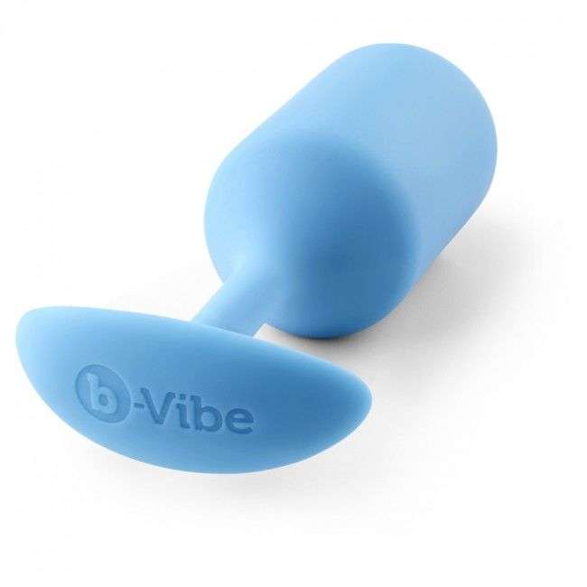 Buttplug B-Vibe Snug 3 in Silicone azzurro con custodia