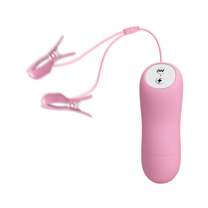 Pinze per Capezzoli Onda Romantica Vibrante ed Elettrica Rosa 5