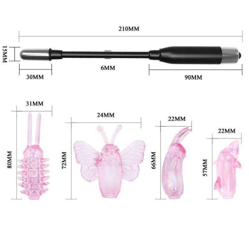 Stimolatore Vaginale e Clitoride con Testine Intercambiabili – Magic Wand