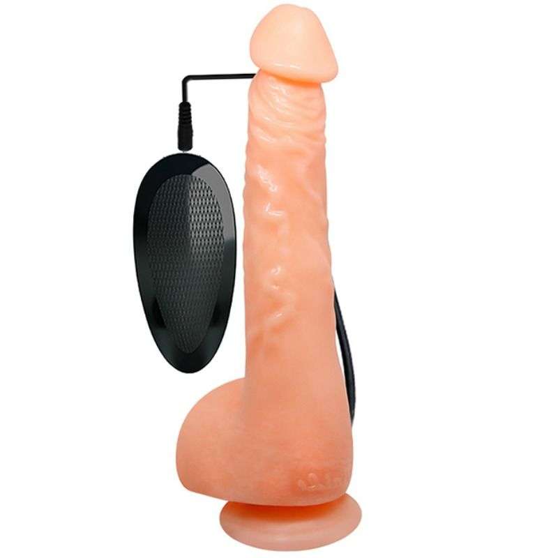 Vibratore Realistico con Ventosa Basecock Telecomando carne 19.5 cm