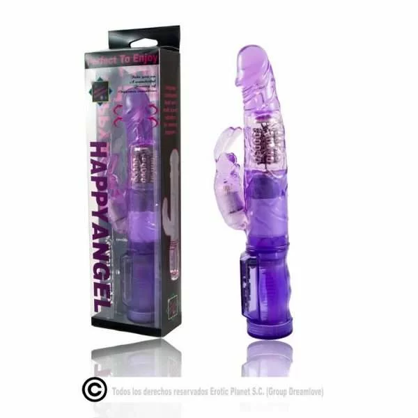 Vibratore Rabbit Baile Rotations Happy Angel colore Viola 3