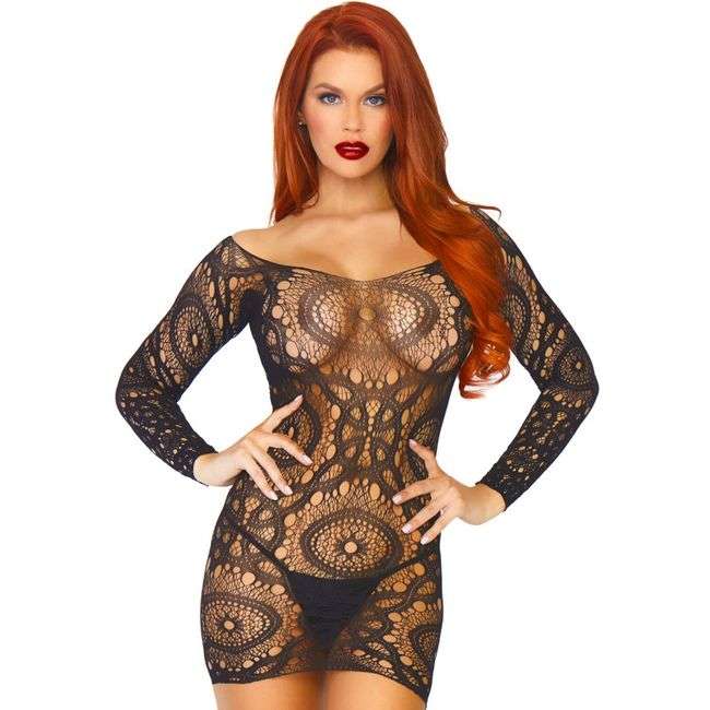 Vestito Donna Sexy in Pizzo con Crochet Leg Avenue Taglia Unica