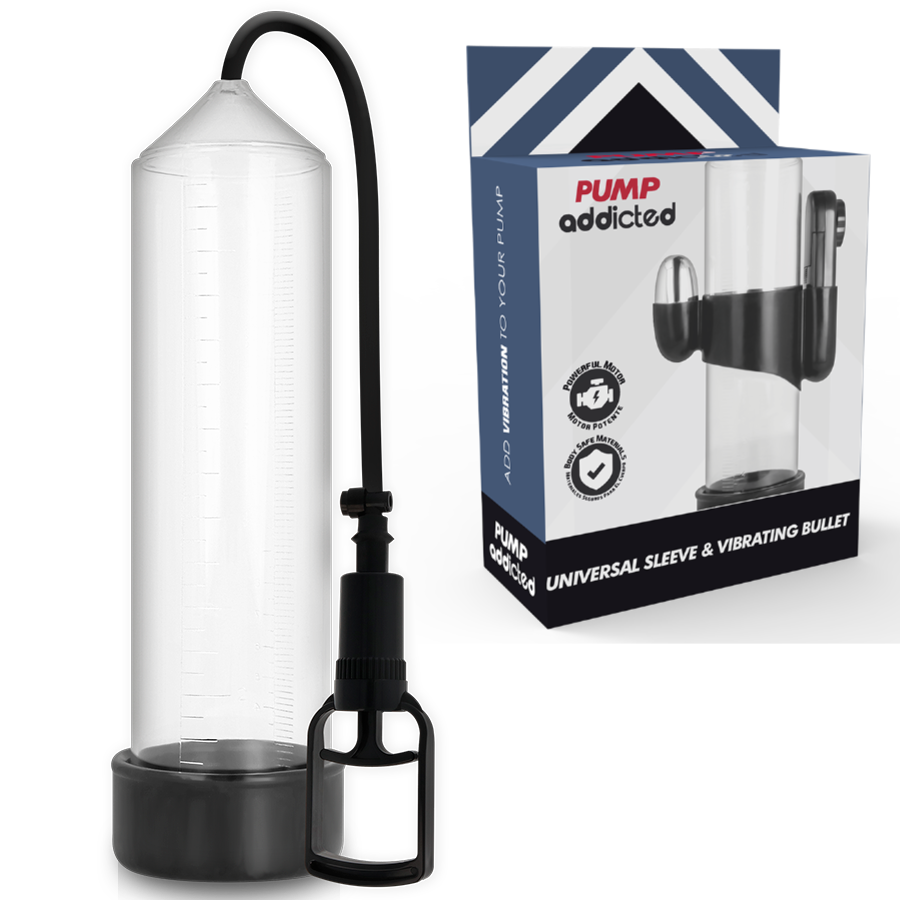 Pompa Per Pene con Vibrazione – Pump Addicted RX7 Trasparente