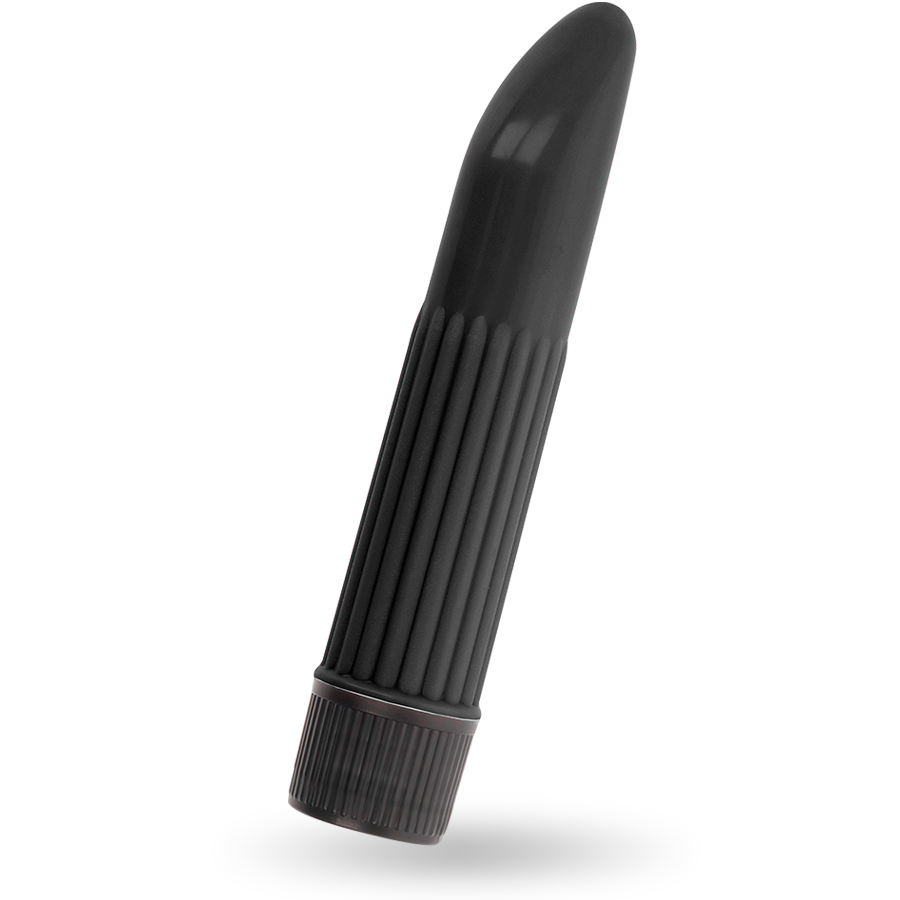 Vibratore Dolce Vita con Glande Marcato in Silicone nero