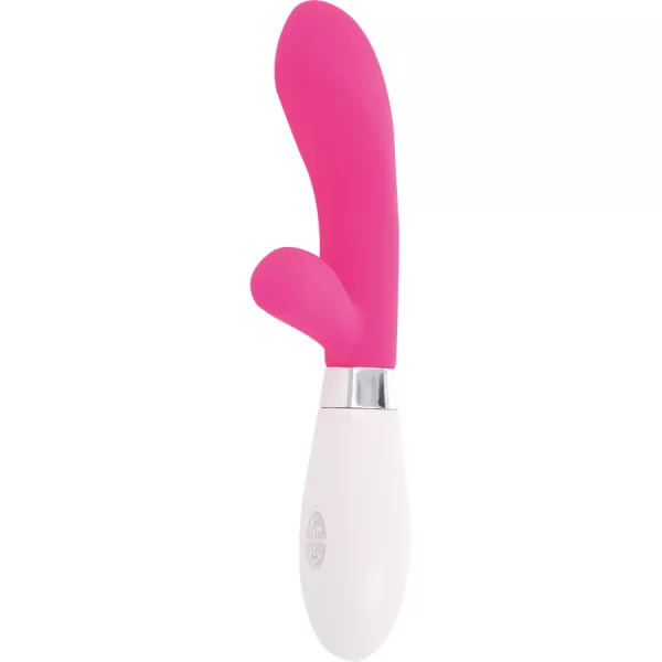 Vibratore Rabbit Glossy Jackson colore Rosa e Bianco 2