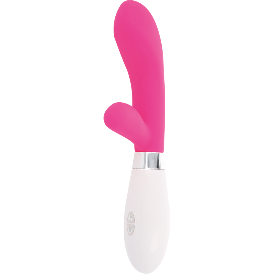 Vibratore Rabbit Glossy Jackson colore Rosa e Bianco 2 Vibratore Rabbit Glossy Jackson colore Rosa e Bianco 2