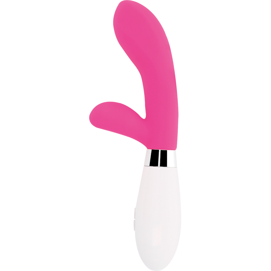 Vibratore Rabbit Glossy Jackson colore Rosa e Bianco 3 Vibratore Rabbit Glossy Jackson colore Rosa e Bianco 3