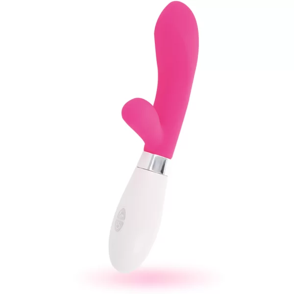 Vibratore Rabbit Glossy Jackson colore Rosa e Bianco 4