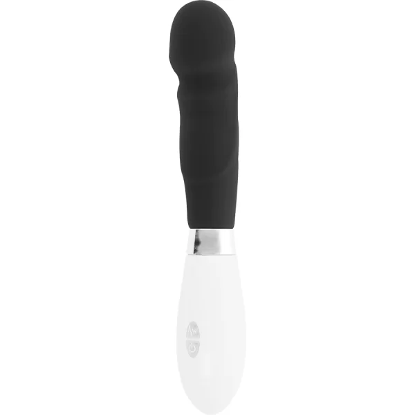 Vibratore con Punta Pronunciata Glossy Paul Nero e Bianco 12 cm 2