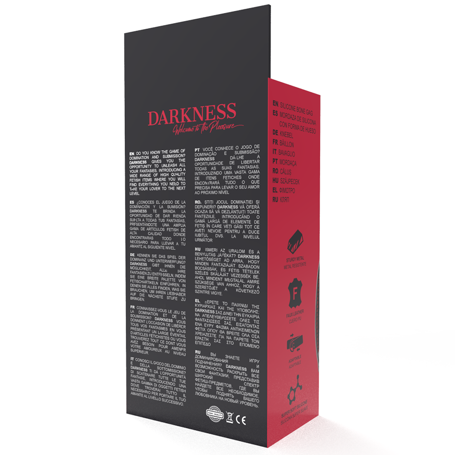 Bit Gag Darkness in Silicone a Forma di Osso Rosso 7 Bit Gag Darkness in Silicone a Forma di Osso Rosso 7