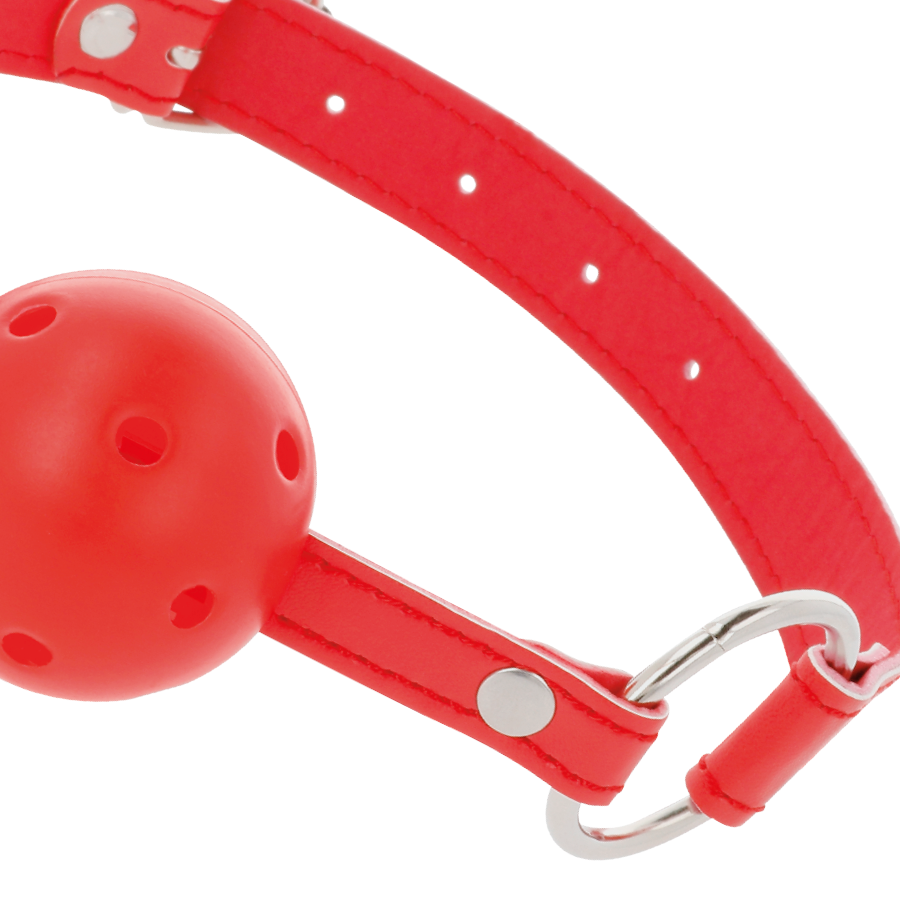 Ball Gag Darkness Breathable Clamp Colore Rosso 3 Ball Gag Darkness Breathable Clamp Colore Rosso 3