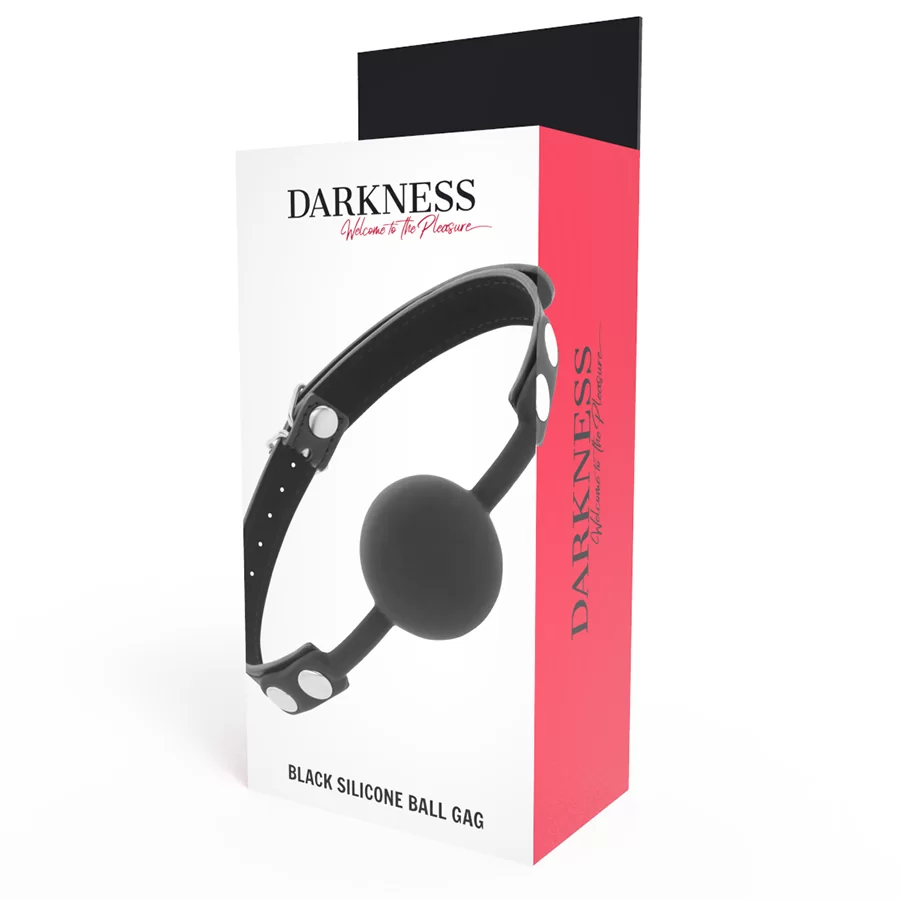 Ball Gag Darkness in Silicone Nero