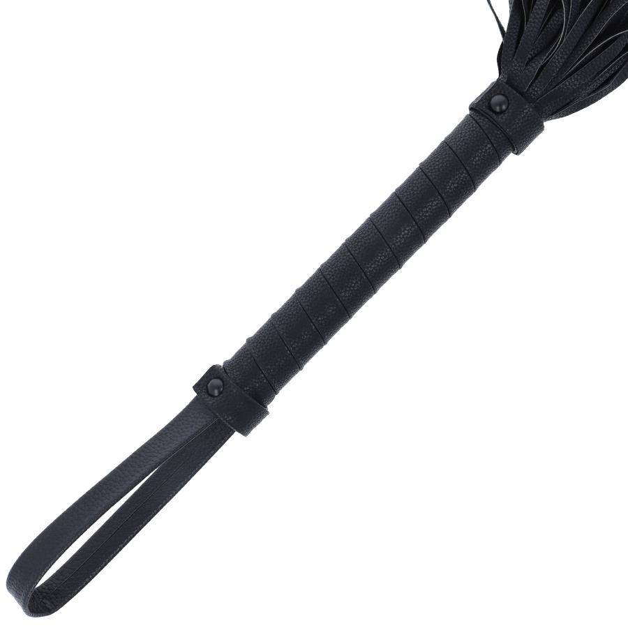 Flogger Bondage Darkness Nero in Pelle 42 cm