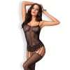 Bodystocking Obsessive F235 Body e Calze Velate Nero Taglia Unica