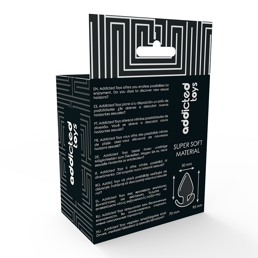 Butt Plug Addicted Toys in Silicone colore nero 9.5 cm 4 Butt Plug Addicted Toys in Silicone colore nero 9.5 cm 4