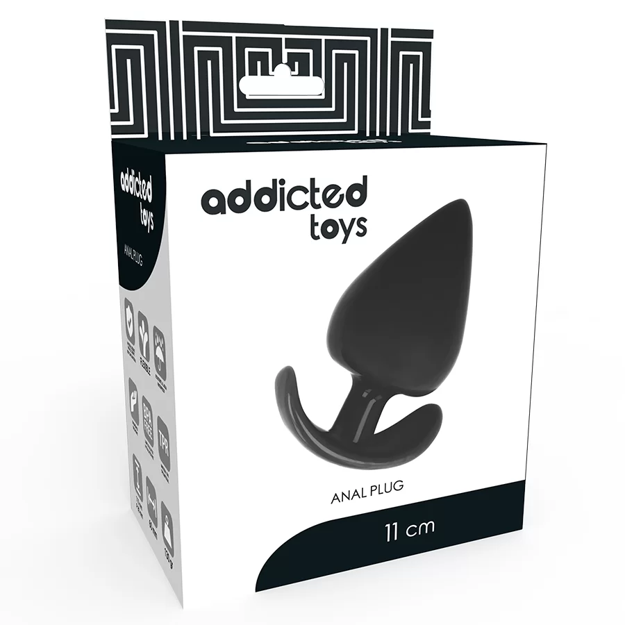 Butt Plug Addicted Toys in Silicone colore nero 11 cm