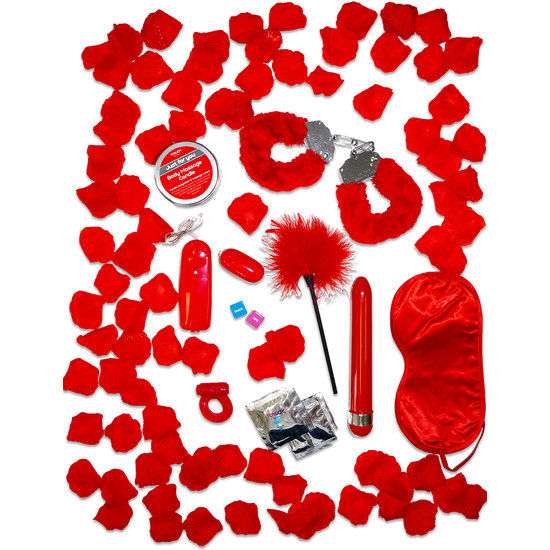 Kit del Piacere Romantico 9 pezzi rosso
