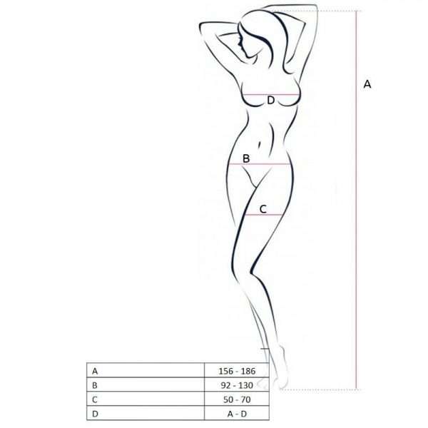 Bodystocking Passion Woman BS053 a Rete Larga Bianco Taglia Unica 2