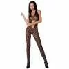 Bodystocking Passion Woman BS065 Rete Spessa Nero Rosso Bianco