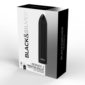 Mini Vibratore BlackSilver Bullet Kernex 2 nero 7 cm