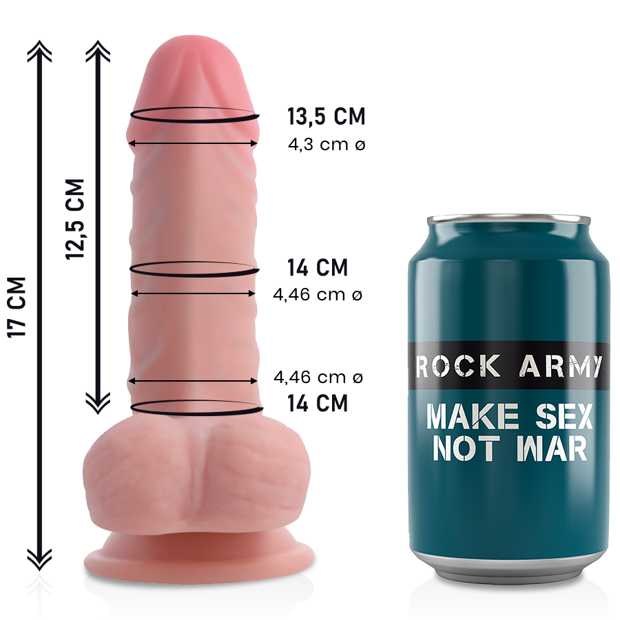 King Cock 9″ Pene Realistico Marrone 23 cm