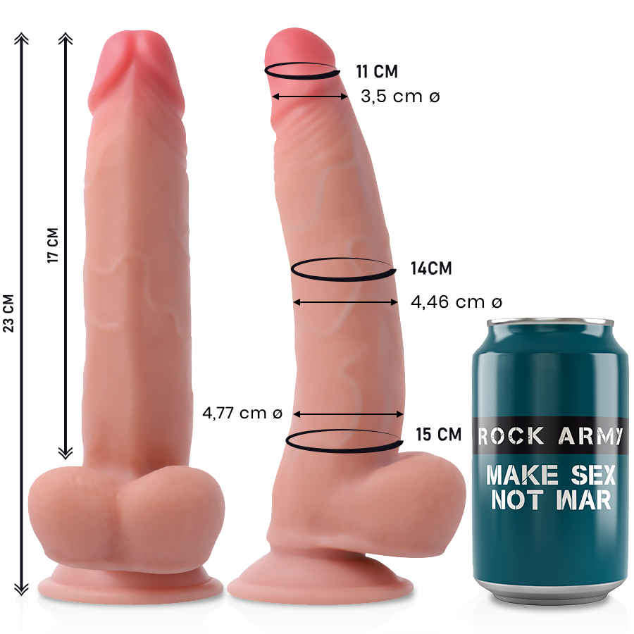 Dildo con Base a Ventosa – Leopardo Rock Army 23 cm