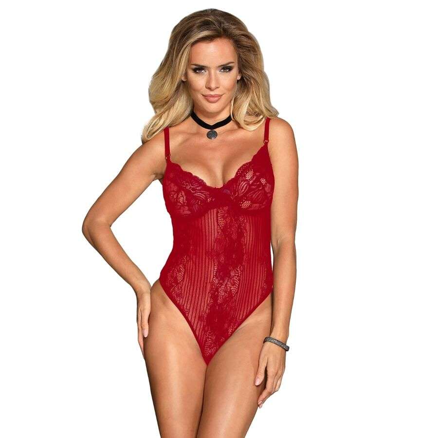 Body Sexy Queen Lingerie Teddy Bordeaux con Spalline