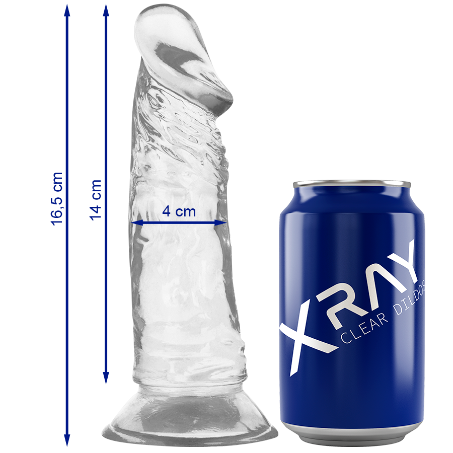 Dildo Jelly a Ventosa 16 cm – X Ray Clear