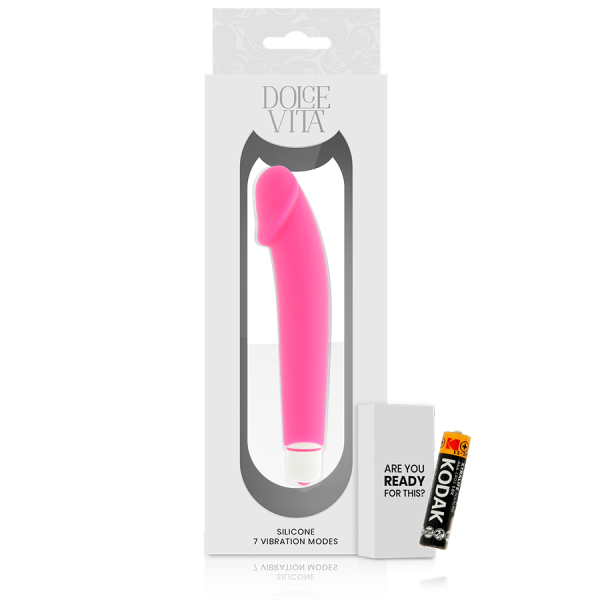 Vibratore Dolce Vita Realistic con Punta Pronunciata rosa 2
