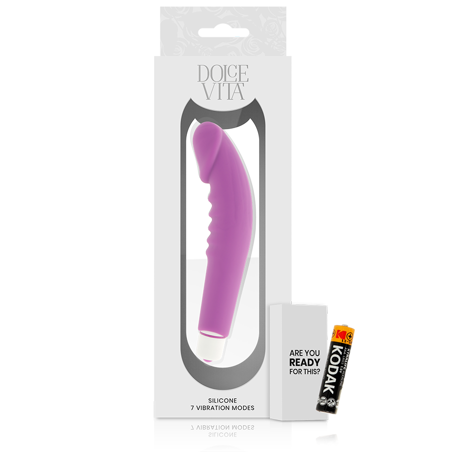 Vibratore Punto G Dolce Vita Realistic Pleasure Silicone Viola 2 Vibratore Punto G Dolce Vita Realistic Pleasure Silicone Viola 2