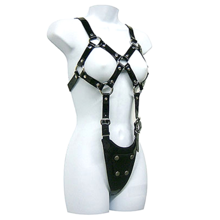 Imbracatura Donna per Dildo – Leather Body
