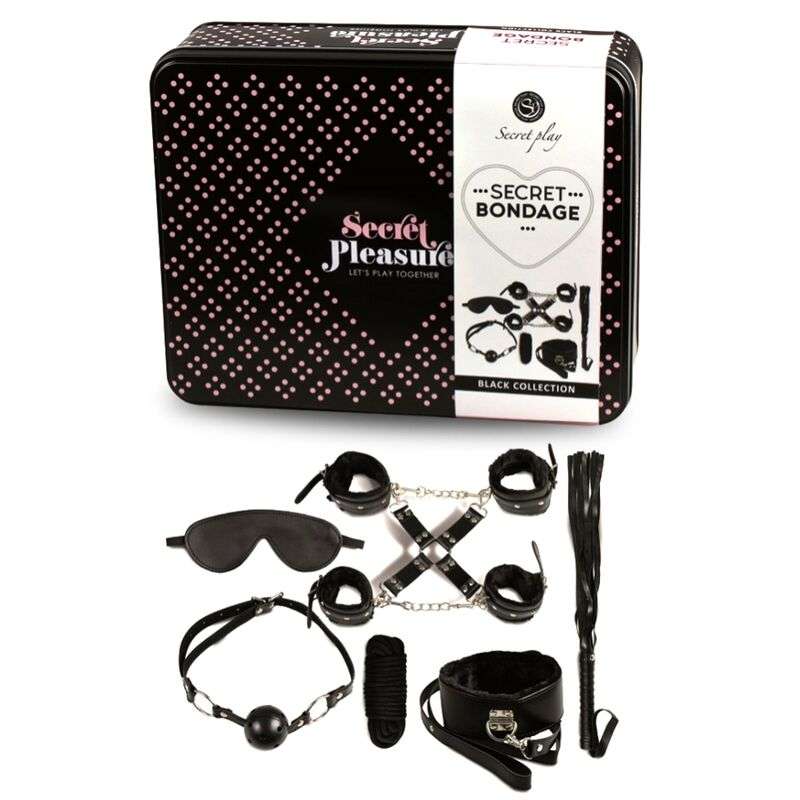 Kit Bdsm Secretplay 6 pezzi Nero 2 Kit Bdsm Secretplay 6 pezzi Nero 2