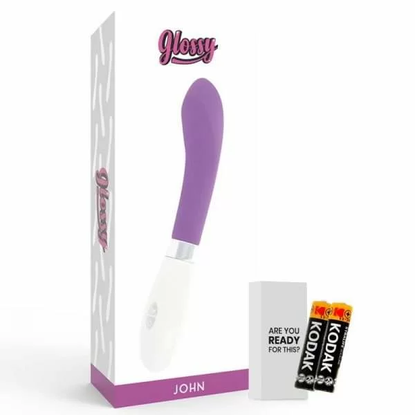 Vibratore Punto G Glossy John Viola e Bianco 4
