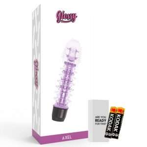 Vibratore Jelly Glossy Axel colore Viola 14 cm