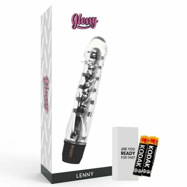 Vibratore in Jelly Glossy Lenny colore Nero 14 cm 3