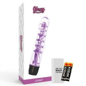 Vibratore in Jelly Glossy Lenny colore Viola 14 cm