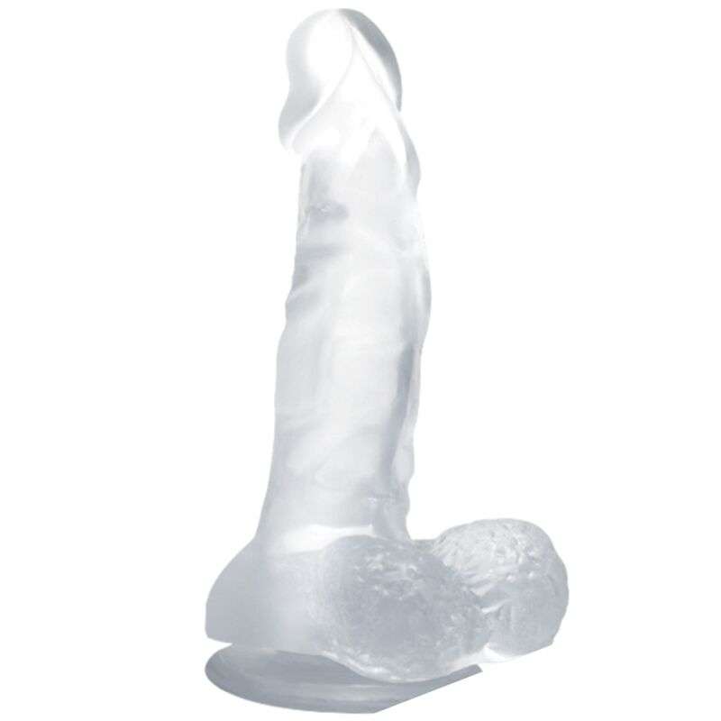 Dildo in Jelly Realistico trasparente con Ventosa