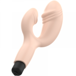 Vibratore con Stimolatore Clitorideo Ohmama Color Carne Xmas Edition